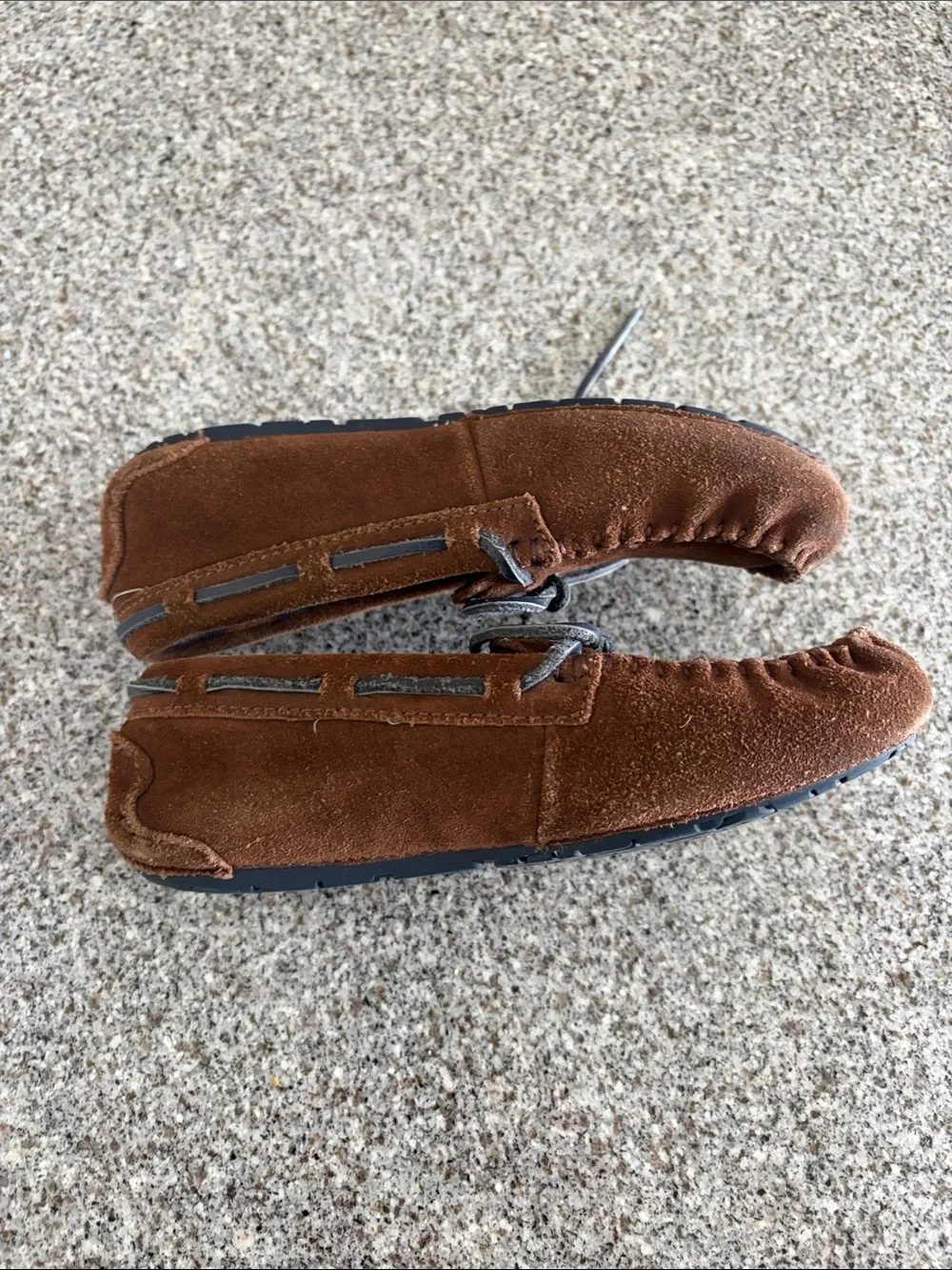 UGG kids Chestnut Suede Moccasin Slip-Ons